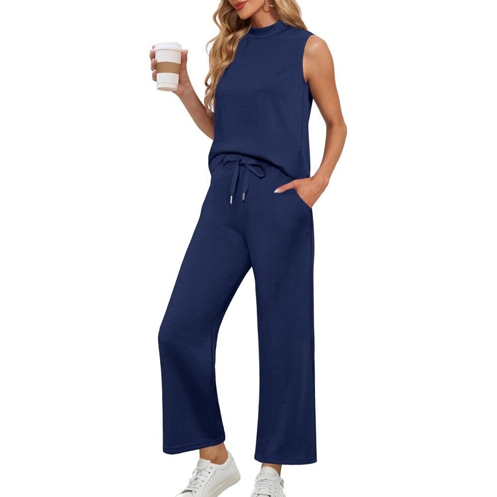 Women Two Piece Set Rayon Polyester Spandex Vacation Travel Casual